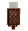 Hudson Wooden Wall Mounted Uplight Sconce (Brown)