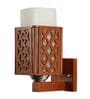 Hudson Wooden Wall Mounted Uplight Sconce (Brown)