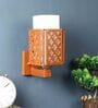 Hudson Wooden Wall Mounted Uplight Sconce (Brown)