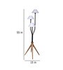 Trento White Cotton Shade Novelty Floor Lamp With Mango wood Base