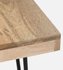 Quatro Solid Wood Writing Table In Black & Scratch Resistant Natural Finish