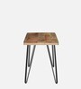 Quatro Solid Wood Writing Table In Black & Scratch Resistant Natural Finish