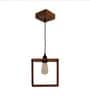 Quattro Brown Solid Wood Single Hanging Light
