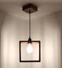 Quattro Brown Solid Wood Single Hanging Light