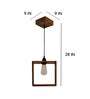 Quattro Brown Solid Wood Single Hanging Light