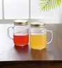 Quattro Stagioni 750ml Transparent Glass (Set of 2) Jars and Containers