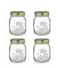 Set of 4 Quattro Stagonie Preservative Jar 70 Cl Without Lid