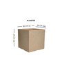 Cream Quebec Square 12 Inches Outdoor Planter Pot