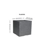 Quebec Square Grey 12 Inches Outdoor Planter Pot