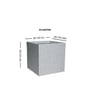 White Quebec Square White 12 Outdoor Planter Pot