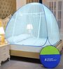 Queen Size Bed Polyester Mosquito Net In Full Blue