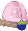 Queen Size Bed Polyester Mosquito Net In Full Pink