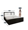 Badalona Queen Size Bed with Hydraulic Storage in Dual Finish