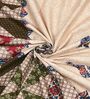 Cream Traditional print 144 TC Cotton King Size  Bedsheet With 2 Pillow Cover