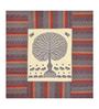 Cream Traditional print 144 TC Cotton King Size  Bedsheet With 2 Pillow Cover