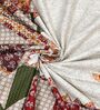 Orange Traditional print 144 TC Cotton King Size  Bedsheet With 2 Pillow Cover