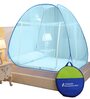 Queen Size Polyester Mosquito Net In Full Blue