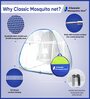 Queen Size Polyester Mosquito Net In Full Blue