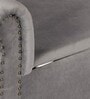 Queens Accent Recamier With Storage Iron Grey Velvet