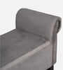 Queens Accent Recamier With Storage Iron Grey Velvet