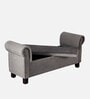 Queens Accent Recamier With Storage Iron Grey Velvet