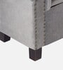 Queens Accent Recamier With Storage Iron Grey Velvet