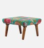 Queens Ottoman Set Of 2 In Teak Finish