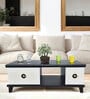 Quelf Marble Top Coffee Table In Blank & White Colour