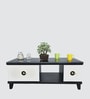 Quelf Marble Top Coffee Table In Blank & White Colour