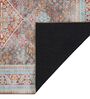 Quench Blue Rust Traditional Polyester 4 ft x 6 ft Machine Made Carpet