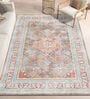 Quench Blue Rust Traditional Polyester 4 ft x 6 ft Machine Made Carpet