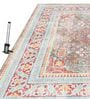 Quench Blue Rust Traditional Polyester 4 ft x 6 ft Machine Made Carpet