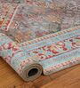 Quench Blue Rust Traditional Polyester 4 ft x 6 ft Machine Made Carpet