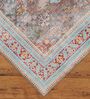 Quench Blue Rust Traditional Polyester 4 ft x 6 ft Machine Made Carpet