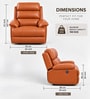 Quenie  Leatherette Motorised 1 Seater Recliner In Orange Color