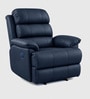 Quenie Leatherette Motorised 1 Seater Recliner In Blue Colour