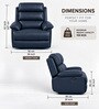 Quenie Leatherette Motorised 1 Seater Recliner In Blue Colour