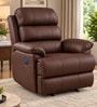 Quenie Leatherette  Motorised 1 Seater Recliner in Brown Color