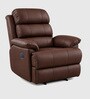 Quenie Leatherette  Motorised 1 Seater Recliner in Brown Color