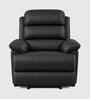 Quenie Leatherette Motorised 1 Seater Recliner  in Black Color