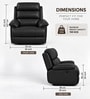 Quenie Leatherette Motorised 1 Seater Recliner  in Black Color