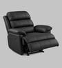 Quenie Leatherette Motorised 1 Seater Recliner  in Black Color