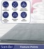 Quick Dry and Waterproof Grey Cotton Bed Protector