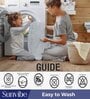 2 Pcs Quick Dry and Waterproof Grey Cotton Bed Protector