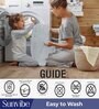 Quick Dry and Waterproof Grey Cotton Baby Bed Protector (Small)