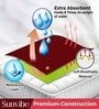 Quick Dry and Waterproof Maroon Cotton Bed Protector Pack of 2