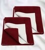 Quick Dry and Waterproof Maroon Cotton Bed Protector Pack of 2