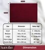 Quick Dry and Waterproof Maroon Cotton Bed Protector for Kids