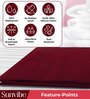 Quick Dry and Waterproof Maroon Cotton Bed Protector for Kids
