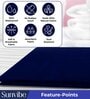 Quick Dry and Waterproof Navy Blue Cotton Bed Protector Pack of 2